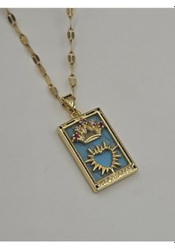 Resim The Empress Tarot Kartı Çelik Kolye Altın 
