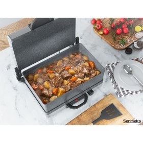 Resim Sermeks Silex Tost Lahmacun Tost Makinesi Gri Tavalı 