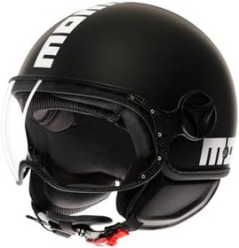 Resim MOMODESIGN Fgtr Classic Motosiklet Kaskı Açık Kask Mono Matt Black White XS 