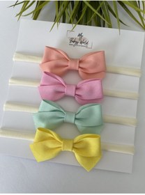 Resim My Baby's World Kız Bebek Fiyonk Modeli Bandana Seti 