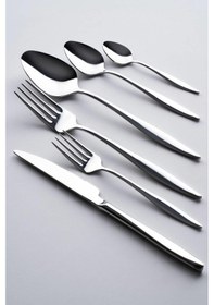 Resim Acar Nova 12 Kişilik 72 Parça Silver Çatal Kaşık Bıçak Takımı Gümüş 