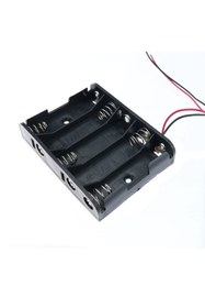 Resim Alkatronik 5'li 1,5v Aa Kalem Pil Kutusu Yuvası 5x1,5v Kablolu Batarya Pil Tutucu 
