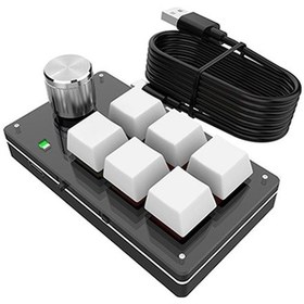 Resim Novahub Tek Elle Kablolu Rgb Klavye Mini Mekanik Klavye Usb Özel Klavye Makro Programlanabilir - Beyaz 