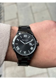 Resim Ferrucci Erkek Kol Saati %100 Orjinal Paslanmaz Çelik Kordon Siyah Kadran Gümüş 