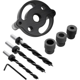 Resim Betty Becky Ncanruı Dikey Cep Delik Jig Kendinden Merkezleme Dübelleme Jig Ağaç Işleme Için Delik Zımba Bulucu Matkap Kılavuzu, Set A (Yurt Dışından) 