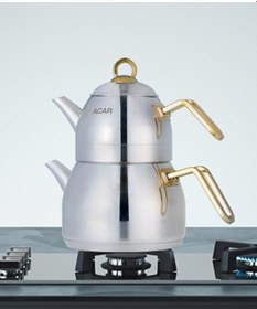 Resim Acar Alexi-Gold Aile Boy Çaydanlık Tk. Metal Kulp Xrd-21-0460/6 Çelik 