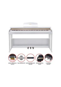 Resim Jwin Sapphire Sdp-214 Çekiç Aksiyonlu 88 Tuşlu Dijital Piyano - Beyaz 