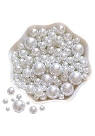 Resim 6 Mm Beyaz Renk Deliksiz Çakma Inci 25 Gr 175-180 Adet 