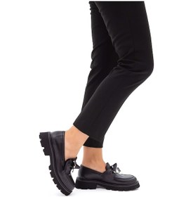 Resim Tamer Tanca Kadın Hakiki Deri Siyah Loafer Ayakkabı 33 1004 Bn Ayk Sk22/23 Sıyah Siyah 