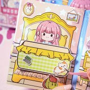 Resim DIY Sessiz Kit - Nafure No-Cut Dreamy Bubble Banyo Kız, 3D Puzzle El Yapımı Kit ile Kendinden Yapışkanlı Yarı Parlak Bitiş, Yeniden Kullanılabilir Kağıt El Sanatları Seti, Malzemeler ve Glitter, Kitap İşaretleri ve Scrapbook Elemanları, Kitap Süsleri 