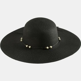 Resim Zero Land Ilkeshop Boncuk Hasır Şapka-siyah Çok Renkli 