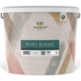 Resim Pamukkale Silikonlu Tenis Kort Boyası 20 Kg Taba Renk 