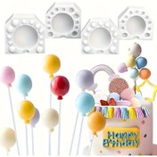 Resim 2 Adet Silikon Balon & Lolipop Kalıbı Seti | Yeniden Kullanılabilir Yapışmaz Şeker/Çikolata Kalıpları, Fondan ve Pasta Süsleme için | Kolay Çıkartmalı DIY Pişirme Kiti 