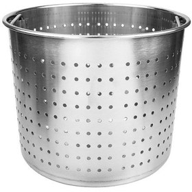 Resim Süzgeç Sepeti Ve Saplı Büyük Paslanmaz Çelik Kerevit Tenceresi - Deniz Ürünleri Haşlamak İçin Mükemmel 