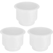 Resim Bueattuh 3 Adet Plastik Bardak Içeceklerde Gömme Düşüş Tekne Arabası Deniz Rv (Beyaz) Için Drenaj ile Tutucu Olabilir (Yurt Dışından) 