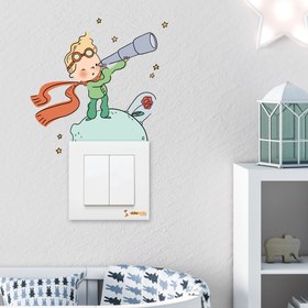 Resim Küçük Prens I Temalı Priz ve Duvar Çocuk Odası Sticker - 15x15 cm / Renkli / Priz Sticker 