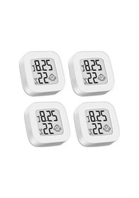 Resim Trendooze 4 Mini Beyaz Termometre Seti: Ev Ve Akvaryum İçin 