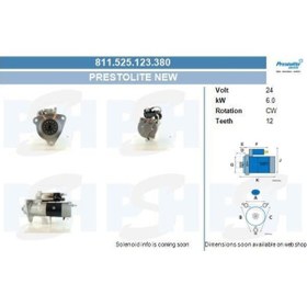 Resim Volvo Truck Mars Motoru 24v 5,5 Kw 12 Dis Volvo Fh400-420-440-460-480-500-520-540 - Fh16 540 03 - Fm12 - Fm36 - Mitsubıshı M9t66371 - M9t62171 