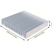 Resim Globalbloom 100x100x18mm Yüksek Güçlü Led Soğutucu Alüminyum Isı Emici 