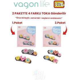 Resim 4'lü Saç Toka Seti Önce Birleştir,sonra Tak 2 Paket 4 Adet Gönderilir Yapı Toka Seti Ff 7133-7136 