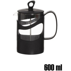 Resim Herevin 131061-834 French Press Süzgeçli Çay Kahve Kupası 600ml Siyah 