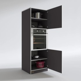 Resim Kenz Life Modern Ankastre Fırın Dolabı Suntalam Malzeme 180x60x58 cm Pratik Kullanım 