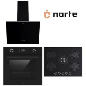 Resim Narte OV401B - CG20070B - H20060BX Siyah Ankastre Set 