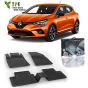 Resim Renault Clio 5 2020-2022 Sahler 4.5 D Havuzlu Paspas Siyah 