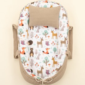 Resim Babynest ve Yastık - Çift Taraflı - Taş Örgü - Orman 