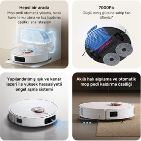 Resim Xiaomi Yeni Seri Robot Vacuum X20 Pro Premium Akıllı Robot Süpürge + Mop 7000PA Emiş Gücü Yedek Toz Torbalı(Türkiye Garantili 