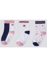 Resim U.S. Polo Assn. U.s. Polo Assn Lisanslı Beyaz Bebek 3lü Çorap Takım 5274-30491 Beyaz 