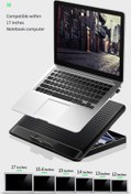 Resim TeknoExpress Mega Fanlı Laptop Macbook Notebook Soğutucu+ 6 Kademeli Yükseltici Tutucu Stand 