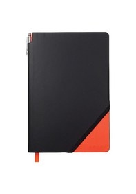 Resim Jotzone Siyah-turuncu Large Çizgili Defter & Tükenmez Kalem Set Çok Renkli 