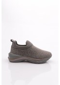 Resim Dgn 730 Kadin Kalin Taban Bağcikli Sneaker Ayakkabi 730-2239-R7512 Gri 
