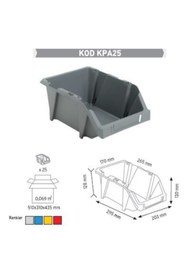 Resim Sembol Plastik Avadanlık Kutuları Kpa25 Kırmızı 