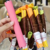 Resim 6 adet/paket 5 boyut soğuk ütüleme çubuğu artı uzatılmış standart bar Fransız saç şekillendirme maşası tam set uzun bukleli saçlar için yeni oyuklu 
