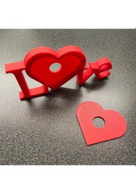 Resim Aşkım Ve Ben - Kalbimin Sahibi Hediyelik Kırmızı Çerçeve 