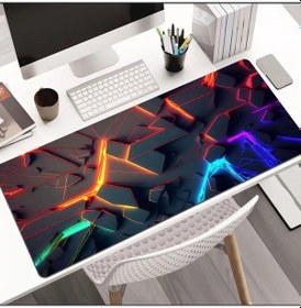 Resim Sge Teknoloji 65x25 Cm 3d Boyut Tasarımı Kaydırmaz Taban Speed Yüzey Oyuncu Mouse Pad Gaming 
