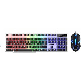 Resim Snt Tf-230 Rgb Gaming Klavye Mouse Seti Oyuncular İçin Işıklı Klavye & Mouse Set Optik 