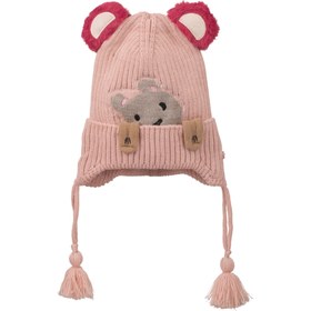 Resim Kitti Kız Çocuk 4-8 Yaş Kulaklıklı Çocuk Bere - Açık Pembe / 4-8 Yaş 