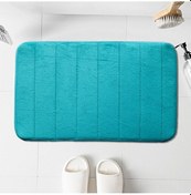 Resim Moveevo Mavi 40x60 Cm Banyo/ Mutfak Su Emici Kaba Yün Paspas - Ev İçi Giriş/ Banyo Temizlik Ve Konfor Matı 