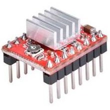 Resim A4988 Step Motor Sürücü - 3D Yazıcı Uyumlu - Kırmızı 