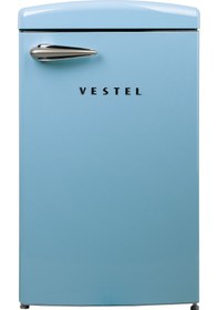 Resim Vestel Retro SB14111 122 L Statik Buzdolabı Düş Mavisi 