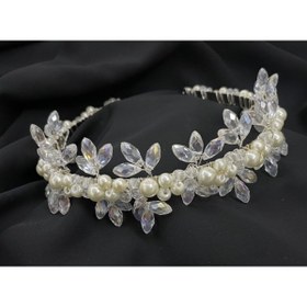 Resim DesaAccessories Inci Ve Damla Taş Detaylı Nişan, Düğün Gelin Tacı 