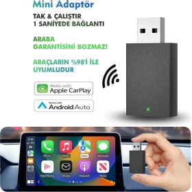 Resim Kablosuz Android Auto/car Play USB Dongle Cihazı 