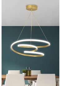 Resim Ransom Aydınlatma Modern Sarkıt Galaksi Gold Kasa Beyaz Işık Ledli Avize Gold 