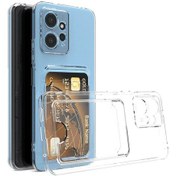 Resim Xiaomi Redmi Note 12 5G Kılıf Kamera Koruma Kartlıklı Clear Kapak 