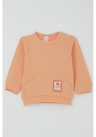 Resim Breeze Kız Bebek Pijama Takımı Omuzdan Patlı Çiçek Baskı Armalı 4 Ay-1 Yaş, Somon Somon 