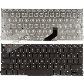 Resim Macbook Pro Uyumlu A1425 13.3" 2013 Başı Büyük Enter Klavye Siyah 