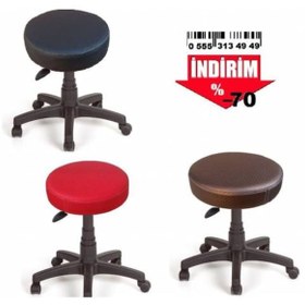 Resim Depolife Silinebilir Deri Döşeme Konforlu Ofis Büro Bilgiyayar Taburesi Te (299972296) 